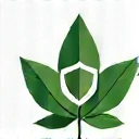 Iconiță frunză verde cu simbol de scut