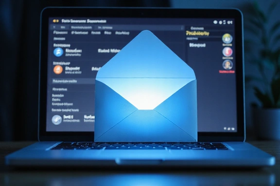 Plic pe o tastatură, simbolizând comunicarea prin email